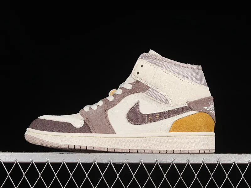 All categories Air Jordan Jordan series basketball shoes Air Jordan 1 Mid Air Jordan 1 Mid "Craft Sail" AJ1 Joe 1 brown gray China basketball shoes DM9652-102